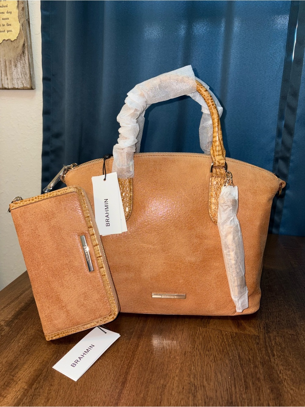 Brahmin NWT Duxbury & Suri - Tan Adrift - Camel Brown - Soft Leather - Picture 12 of 14
